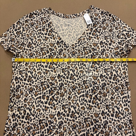 GAP Women’s Short Sleeve Favorite Tee Cheetah/Leopard Print Size XL New With Tag - Picture 6 of 9